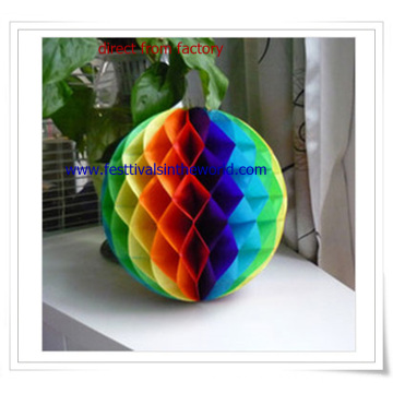 Color Mixed Tissue Paper Honeycomb Ball, Color Paper Lantern for Party Wedding Decoration